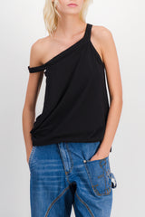 Asymmetric draped top