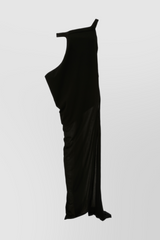 Asymmetric draped maxi dress