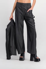 Loose wide leg tailoring pants