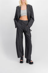 Loose wide leg tailoring pants