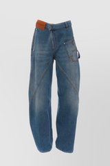 Light blue twisted workwear jeans