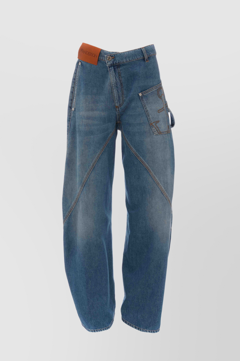 JW Anderson - Light blue twisted workwear jeans