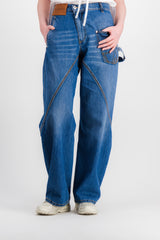 Light blue twisted workwear jeans