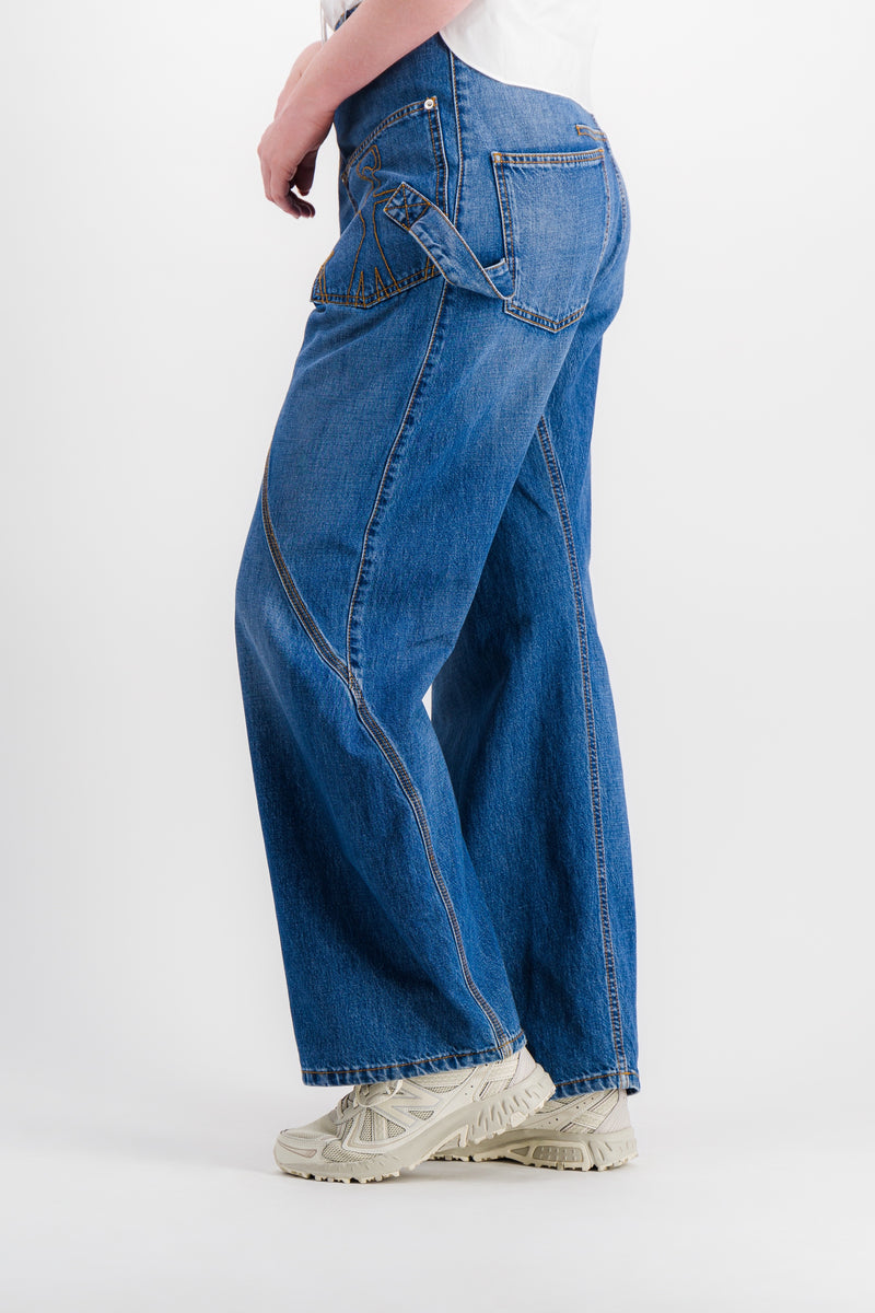 JW Anderson - Light blue twisted workwear jeans