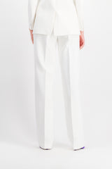 White low rise loose tailored pants