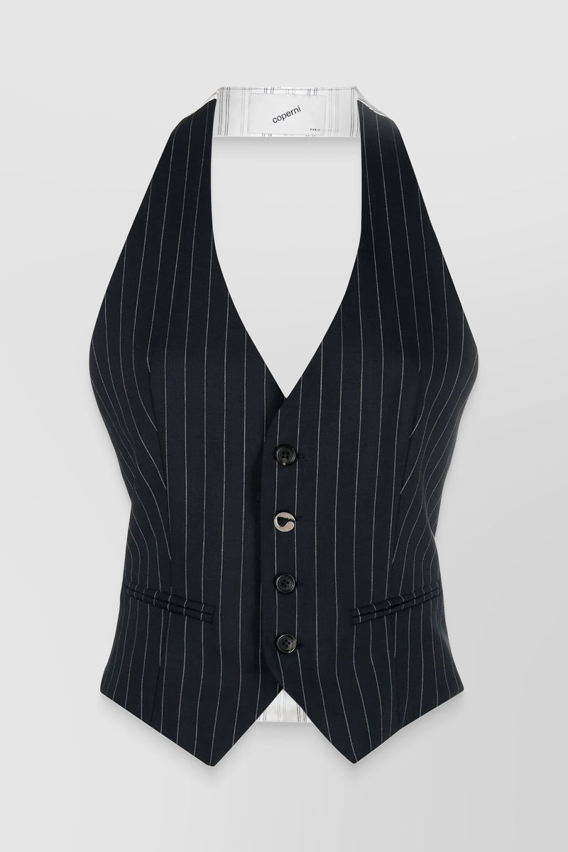 Coperni - Tailored sleeveless veste with thin stripes