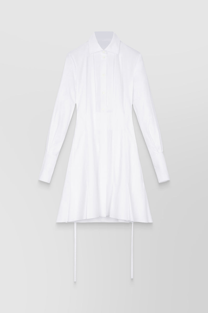 Patou - Eco poplin pleated summer mini dress