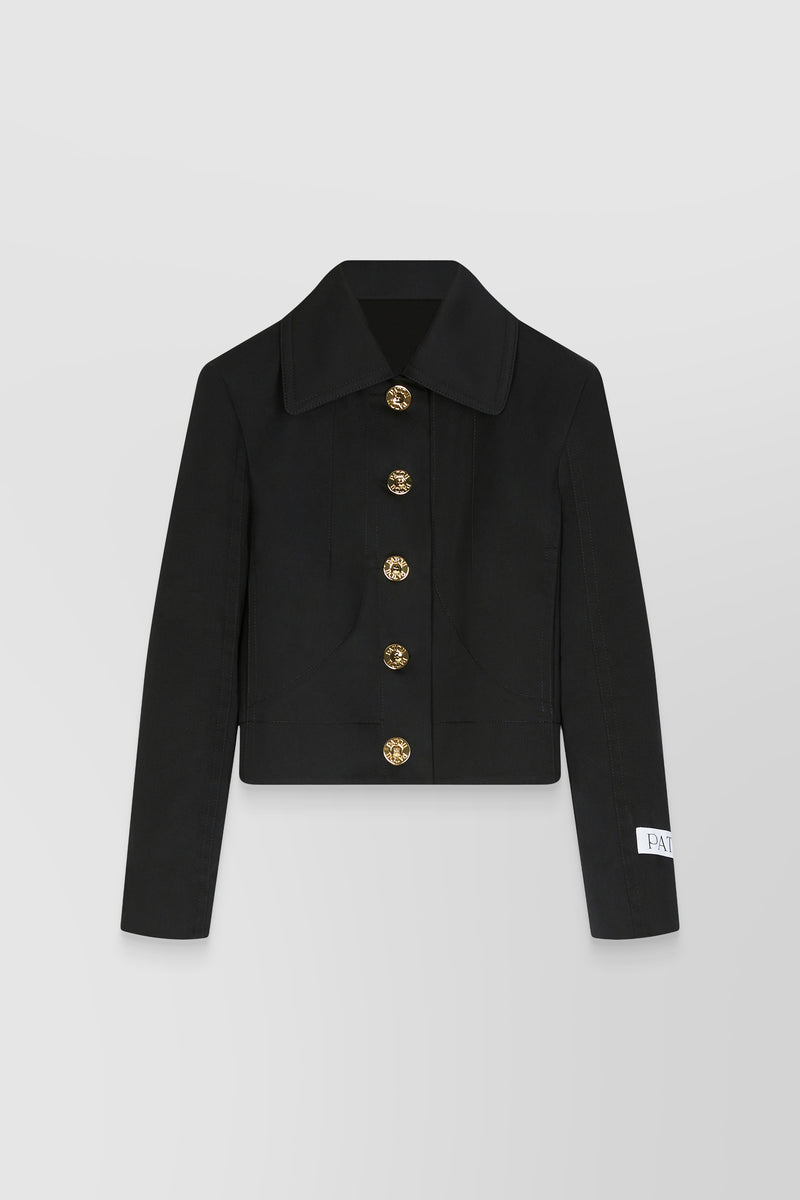 Patou - Black tweed tailored short jacket