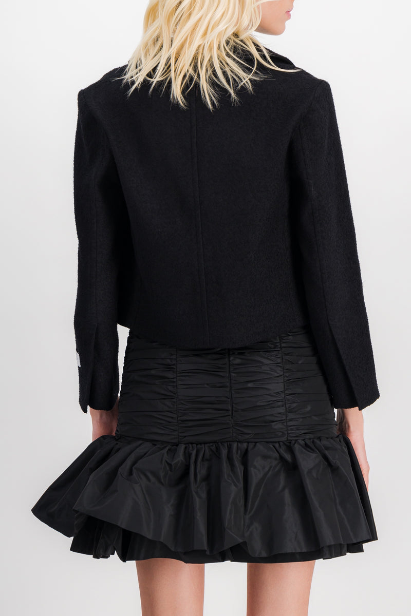 Patou - Black tweed tailored short jacket
