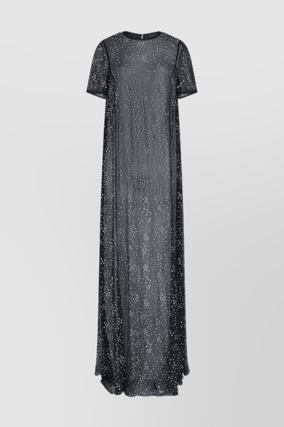 Jil Sander – Long sleeved maxi dress in fluid crêpe jersey
