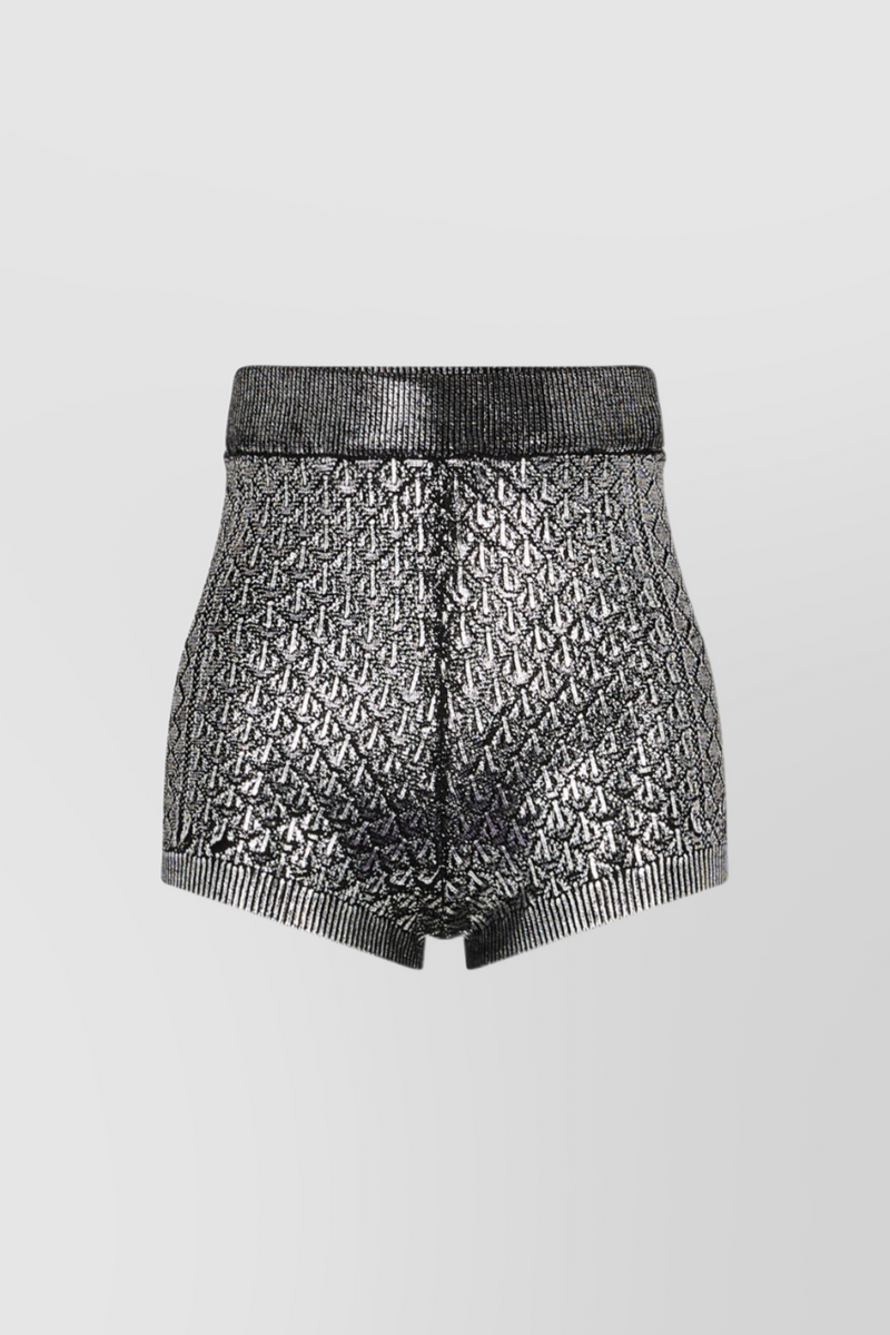 Paco Rabanne - Black-silver knit short