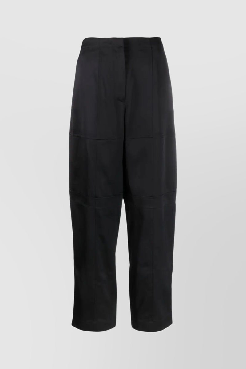 Jil Sander - Loose silk-viscose straight leg pants