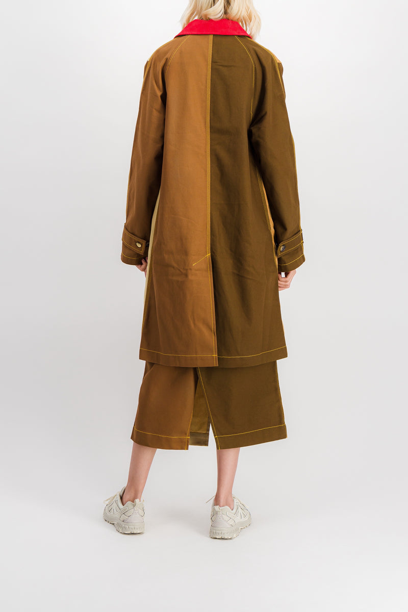 Marni - Color block long midi coat