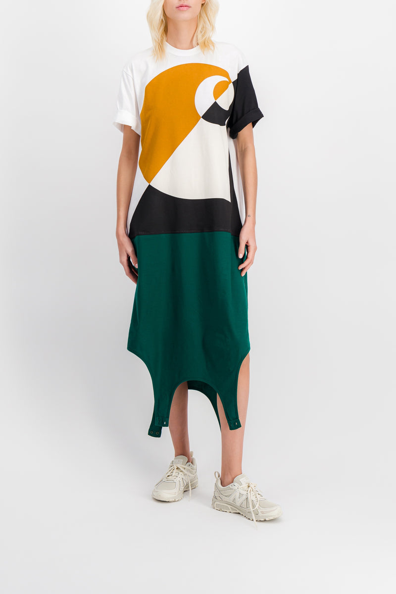 Marni - Loose t-shirt with Carhartt print and camisole overlayer