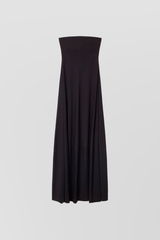 Open-back strapless maxi dress