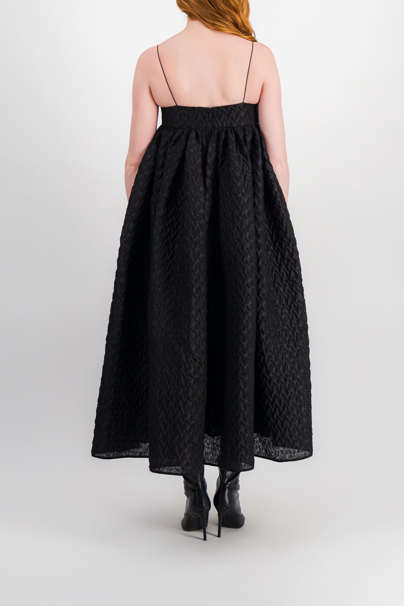 Cecilie Bahnsen – Voluminous strap midi dress – Renaisa