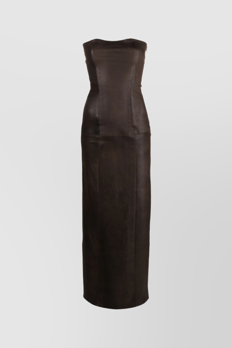 Ludovic de Saint Sernin - Bodycon bustier leather maxi dress