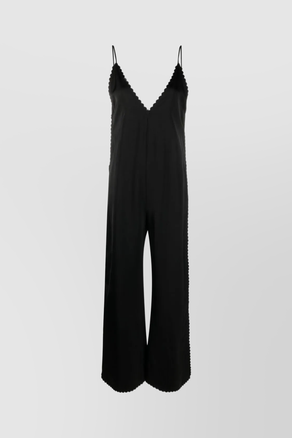 V-neck sleeveless jumpsuit