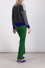 Long-sleeved boxy cardigan