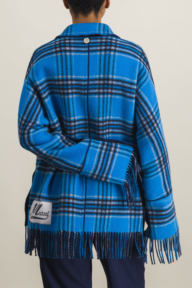 Marni - Reversible fringed wool jacket