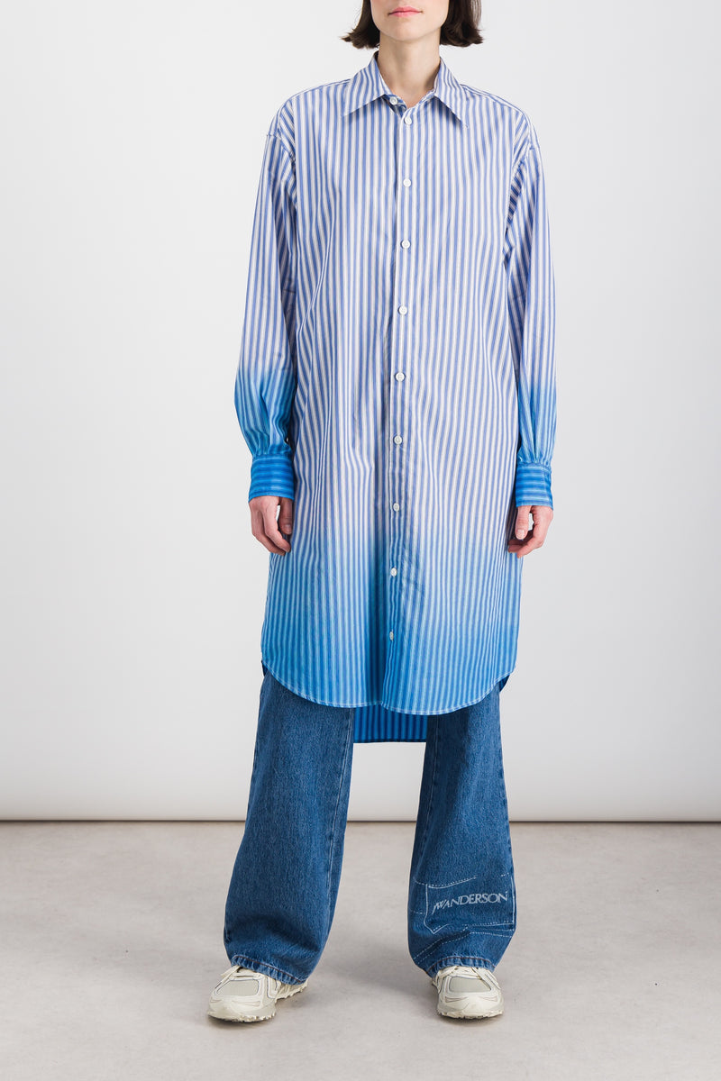 marni shirt dress White poplin shirt dress with gathering