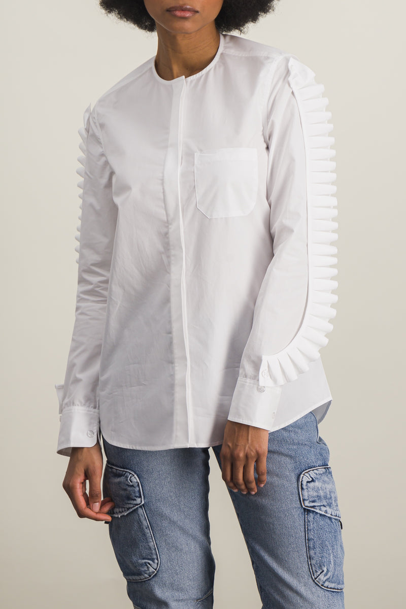 Coperni - Iconic ruffle cotton popline shirt
