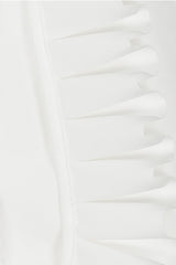 Iconic ruffle cotton popline shirt