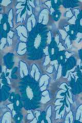 Off-the-shoulders jersey stretch bodysuit with Devereaux flower all over