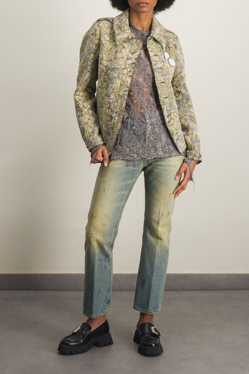 Maison Margiela - Multicolour jacquard cotton jacket