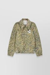 Multicolour jacquard cotton jacket