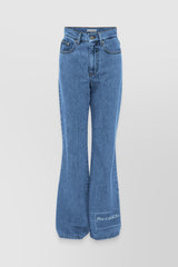 Blue bootcut cotton denim jeans