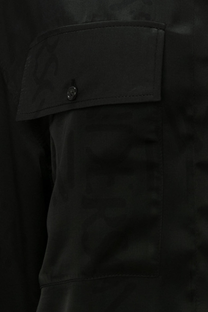 JW Anderson - Boxy fit satin logo-grid shirt