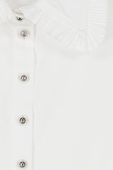 Organic cotton shirt with ruffled details