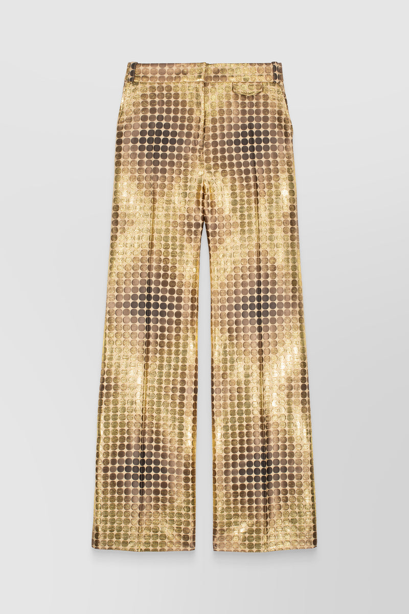 Paco Rabanne - Cropped lurex jacquard straight leg pants