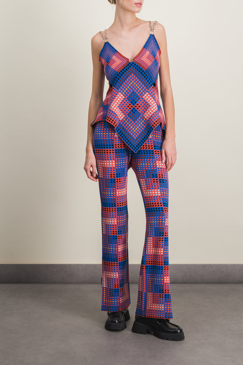 Paco Rabanne - Vasarely jacquard fluid straight leg pants