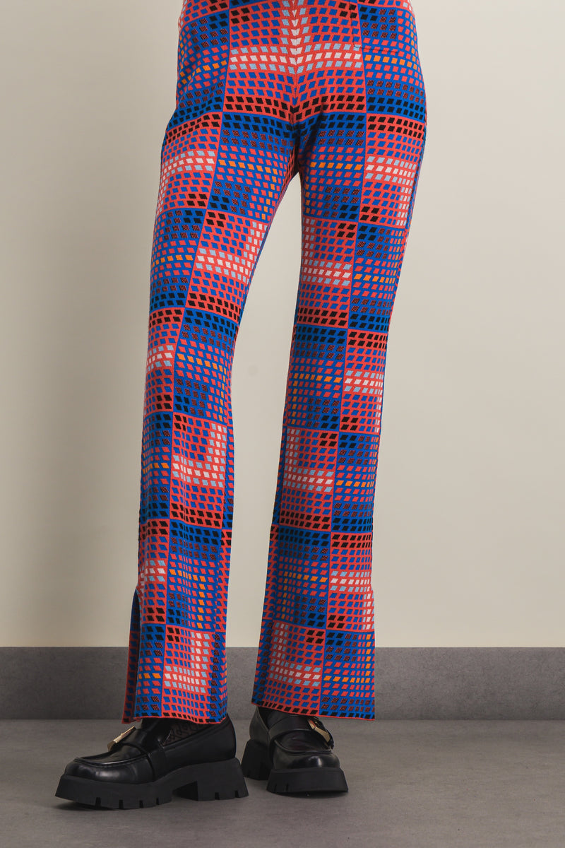 Paco Rabanne - Vasarely jacquard fluid straight leg pants