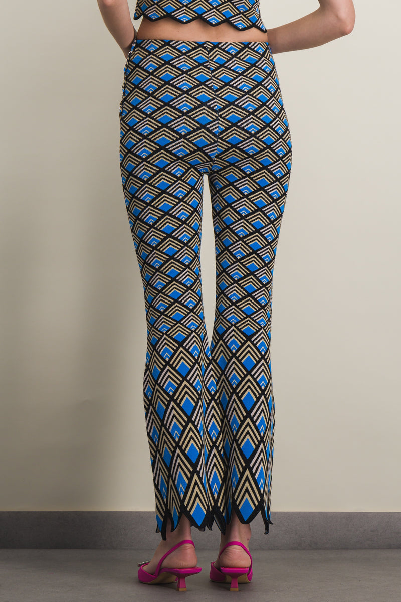 Paco Rabanne - Geometric jacquard flared pants