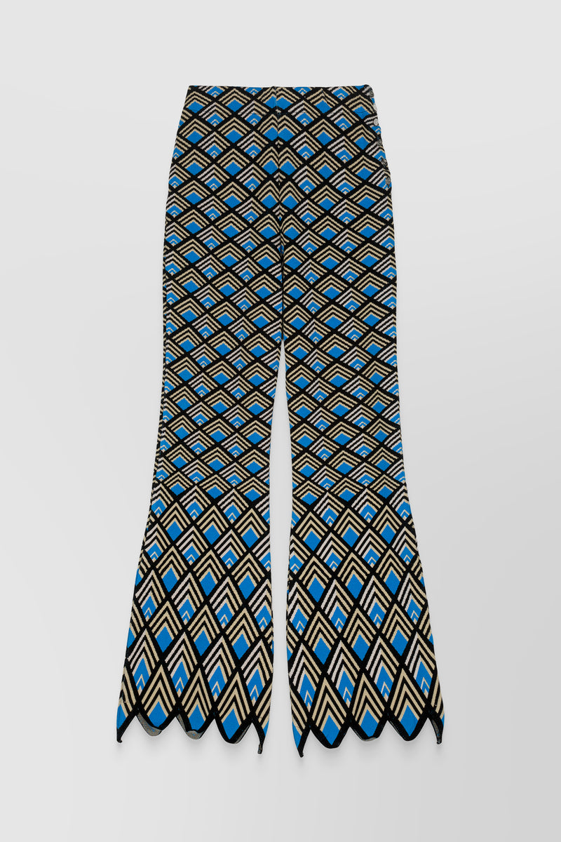 Paco Rabanne - Geometric jacquard flared pants