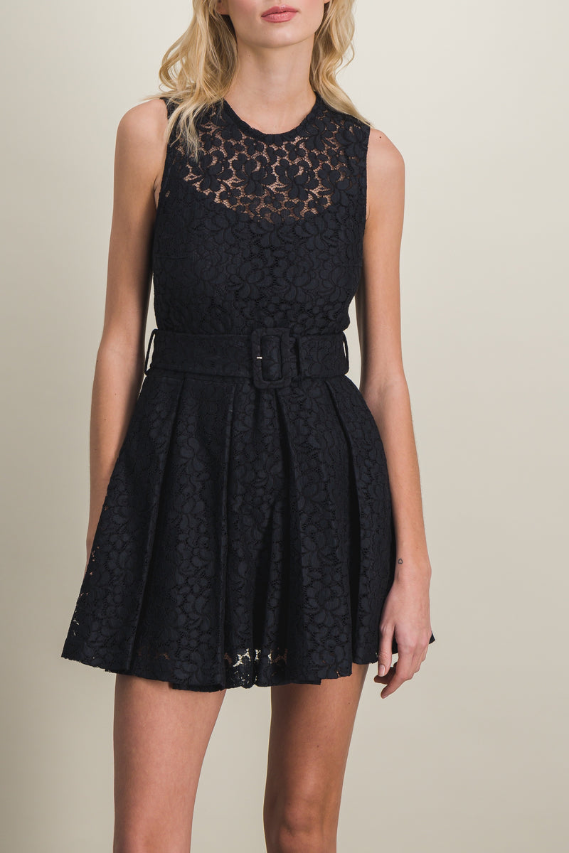 Patou - Pleated eco-lace mini dress