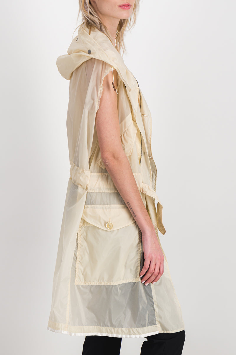 Maison Margiela - Nylon sleeveless semi-sheer trench-coat