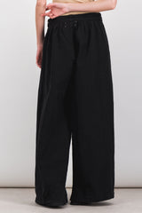 Black denim extra wide leg jeans