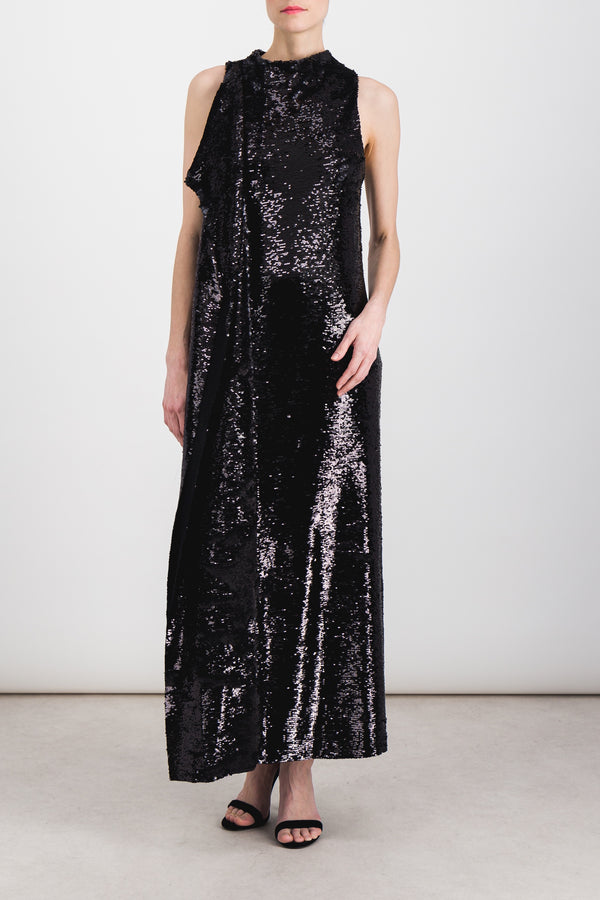 Sequin maxi evening dress