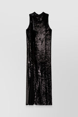 Sequin maxi evening dress