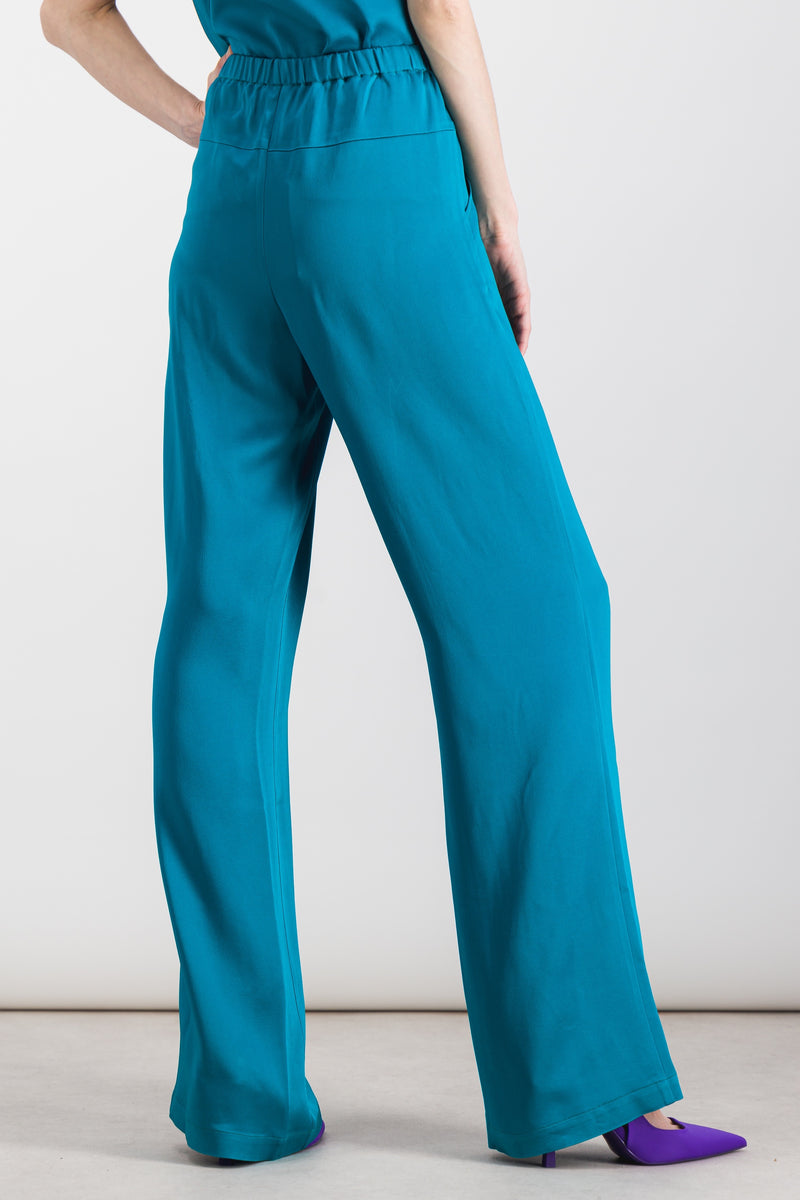 Atlein - Fluid crêpe satin palazzo pants