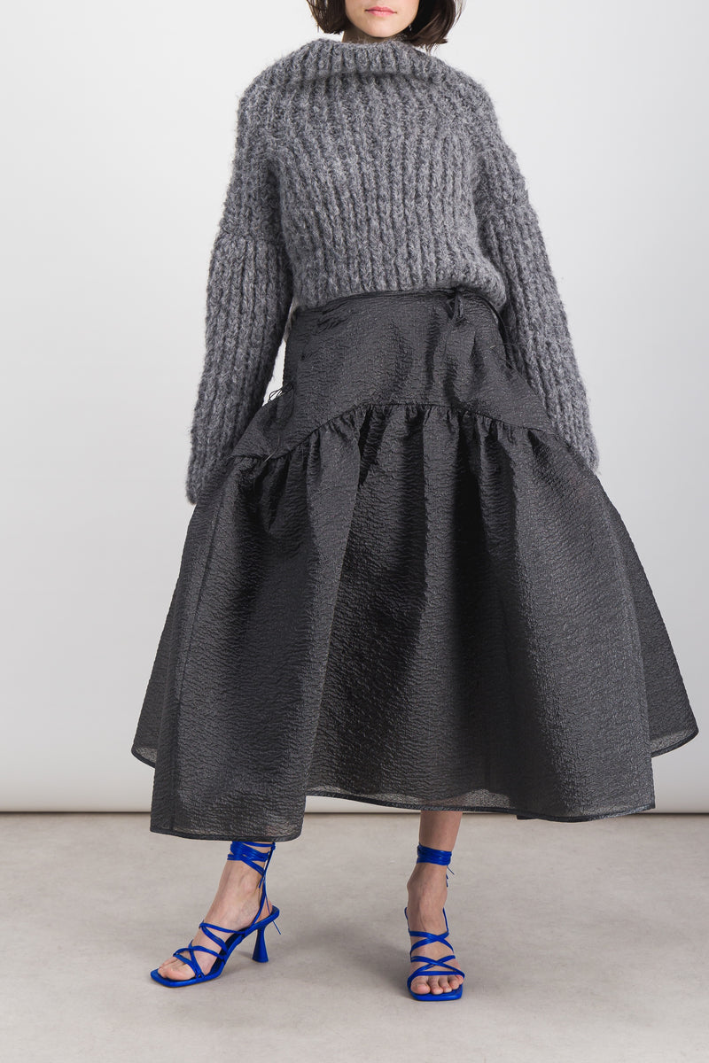 Cecilie Bahnsen - Hand knitted high neck alpaga sweater