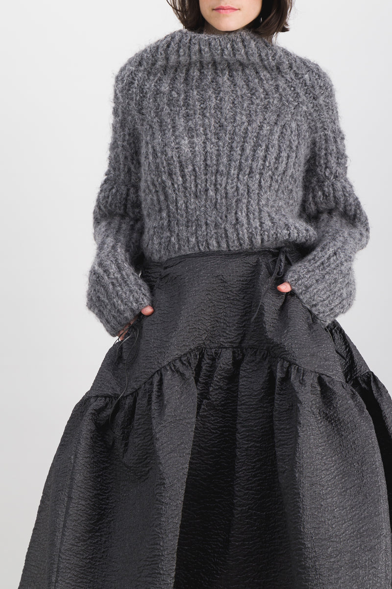 Cecilie Bahnsen - Hand knitted high neck alpaga sweater