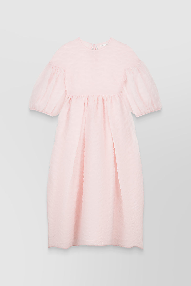 Cecilie Bahnsen - Matelassé puff sleeve midi dress with tulip skirt