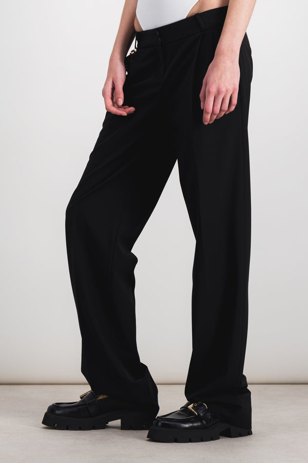 Low rise loose tailored pants