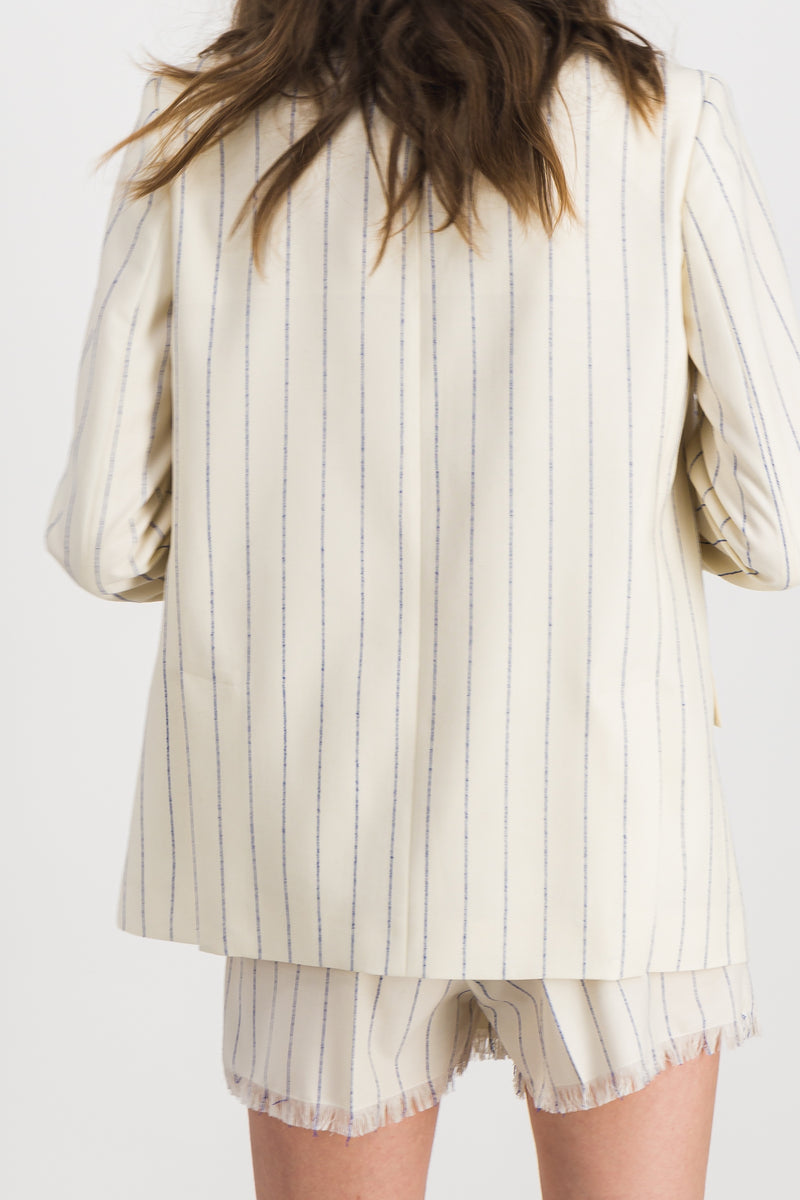 Marni - Single breasted striped virgin wool blazer