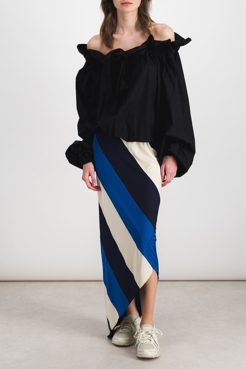 Marni - Spiral fluid jersey midi skirt